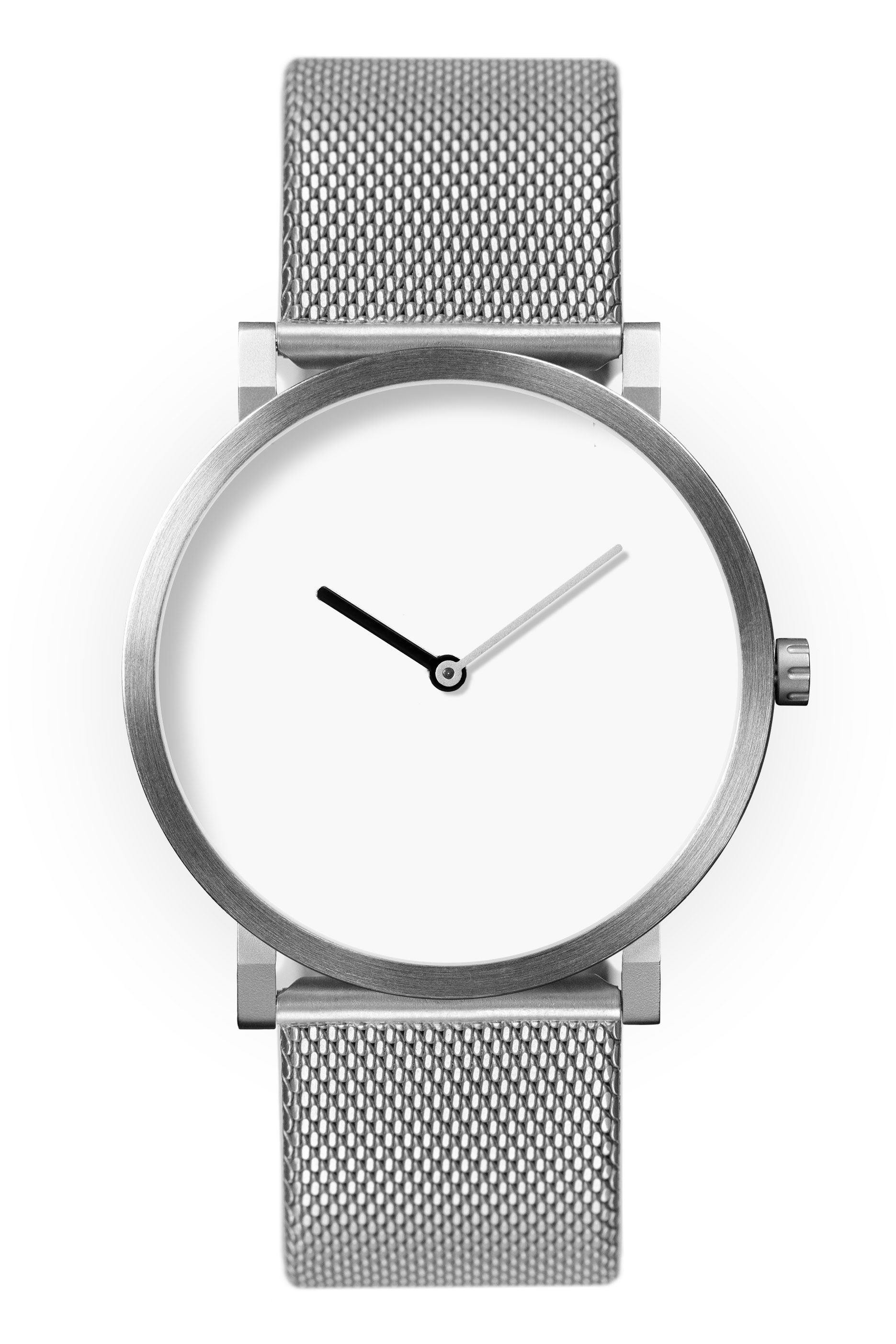 Glossy White with Stainless Steel Strap