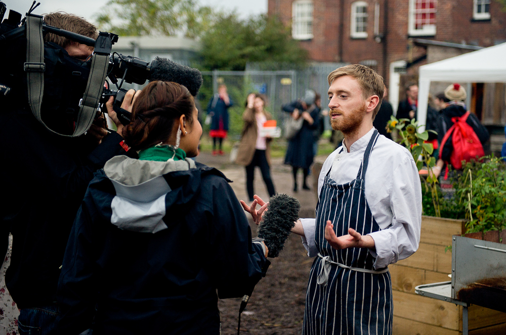  Mike chatting with the Beeb 