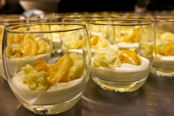  Popcorn pudding, preserved lemon, cake 