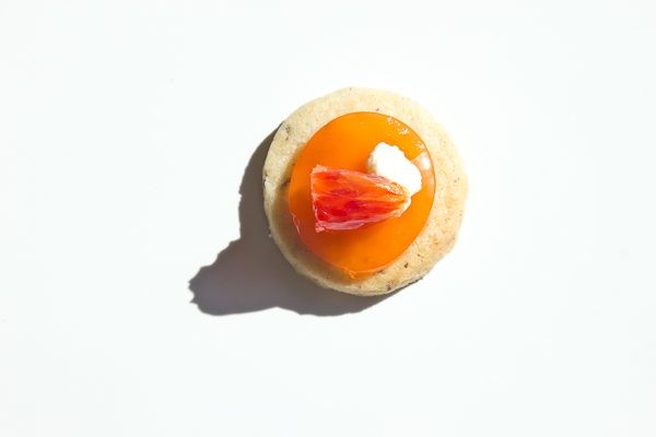  Caraway Shortbreads, blood orange jelly 