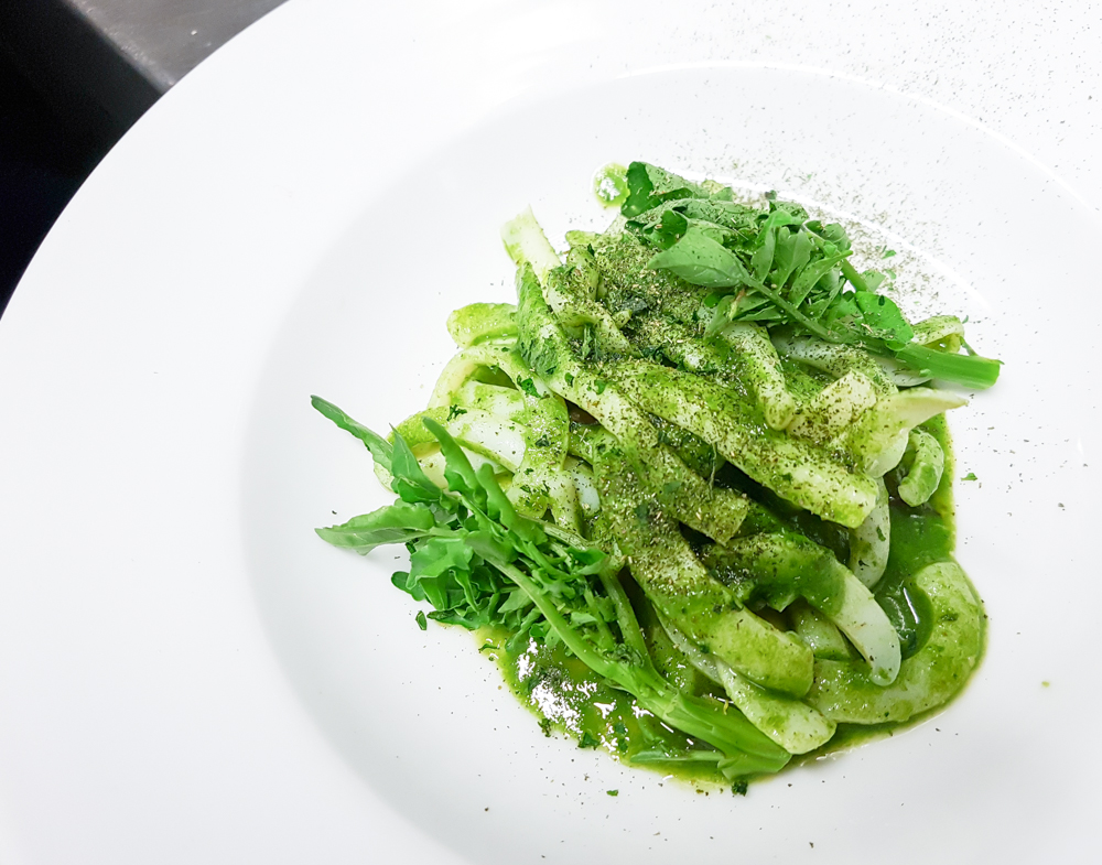  Squid, wild watercress, wild garlic capers, kale and aged butter 