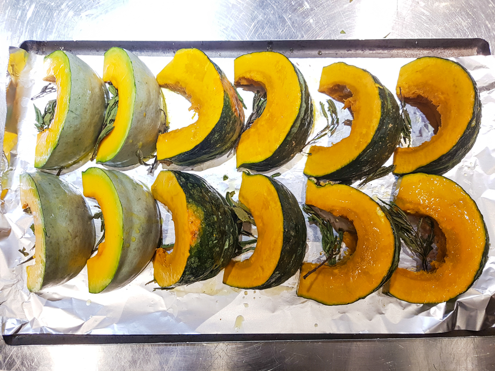  Kabocha pumpkins with bog myrtle and Bowmore butter 