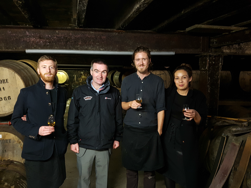  Mike, Josh and Rebecca sampling the goods with David Turner, the Distillery Manager 