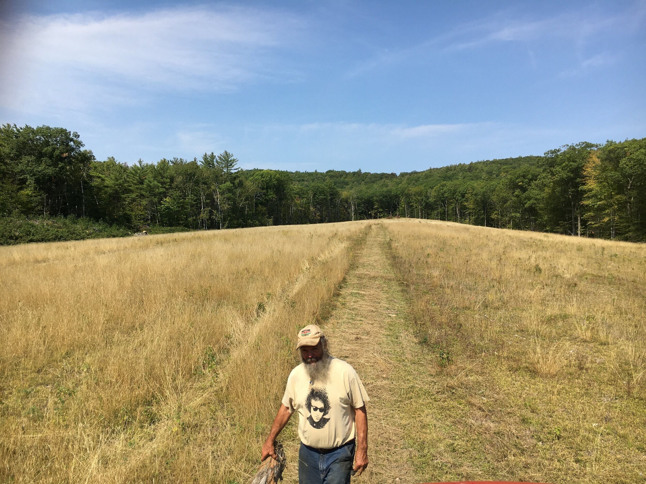 Bob admiring the new hay field
