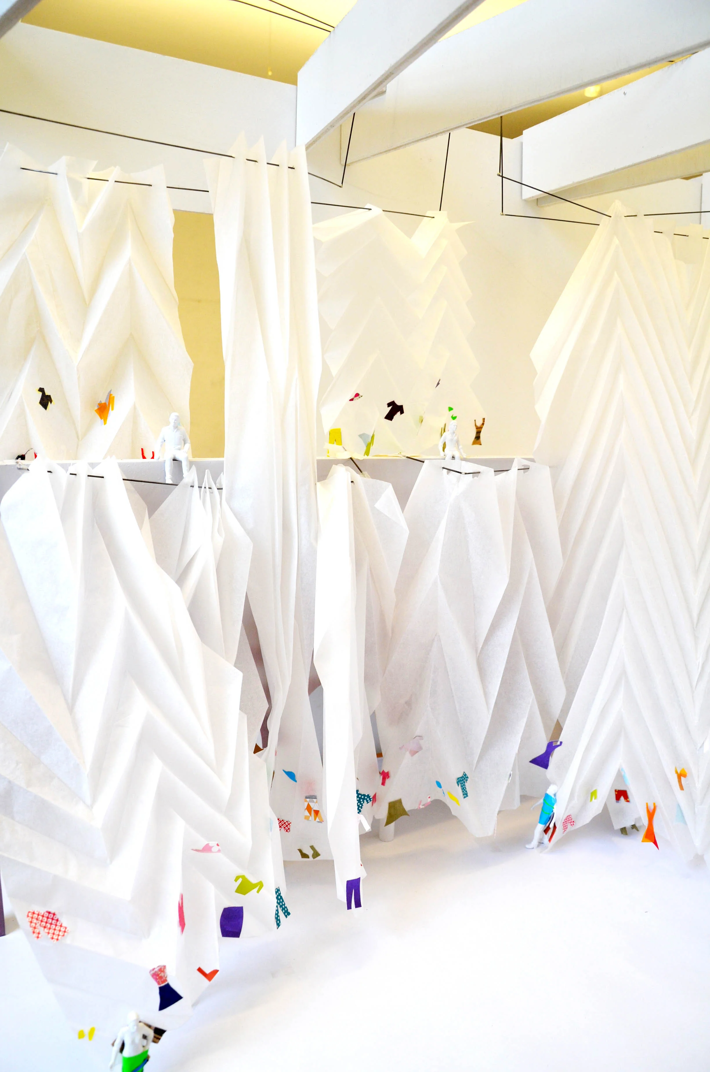   It prioritizes the human body as an active performer, and a generator of space as it manipulates a light, mobile, architecture.&nbsp;  