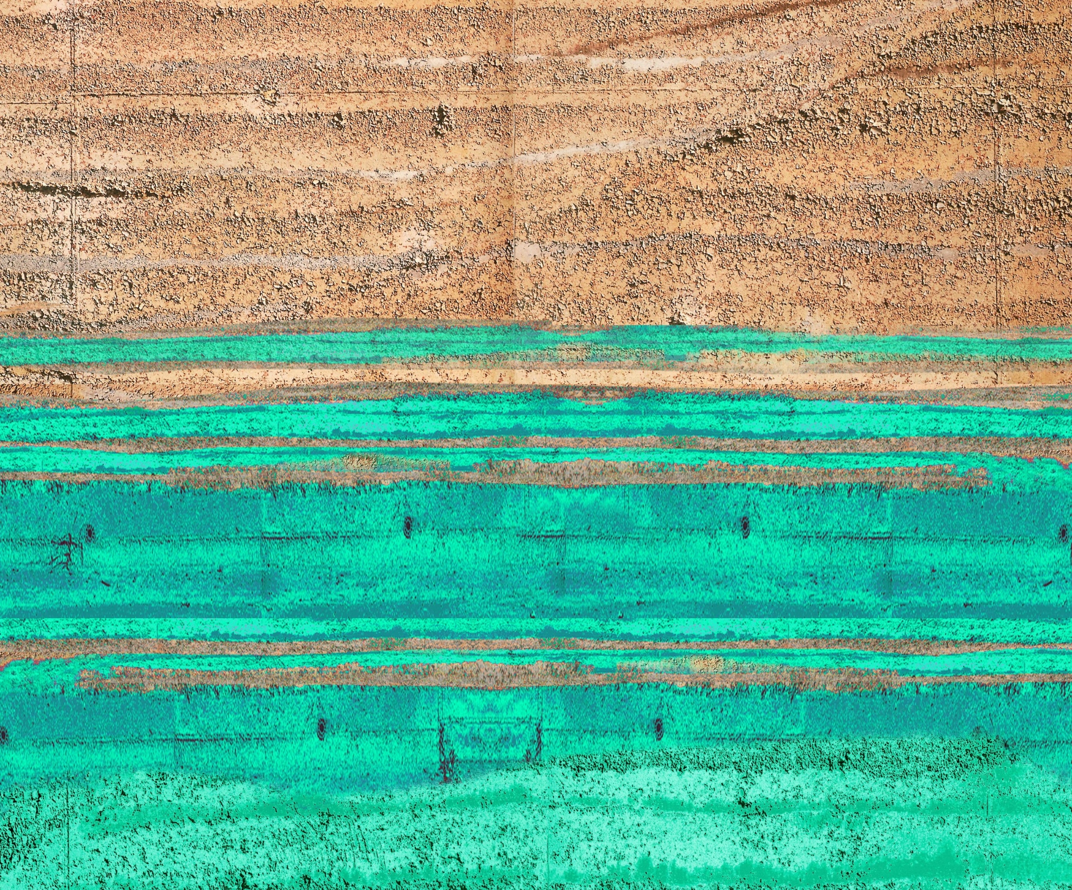The crack is a crafted fissure conformed by rammed earth walls made from local sand which is colored with bright natural pigments at its base. Since the site was a former quarry, most of the soil will be collected from the site itself. Additional color strokes of soil from other nearby quarries at Austin will be inserted in the retaining walls to generate a colorful gradient. While formally defining a clear cut, an interruption, the rammed earth walls are made from the same soil as its surroundings, instituting a kind of gradient in density and precision of the site itself. The vividly colored stripes at the base of the cavity introduce a further narrative: they remind us of the site’s past and the hidden substances we may find underground. All together, the layered soil speaks to us about the passage of time, and the unexpected beauty and treasures that cyclically the ground offers to give us back.