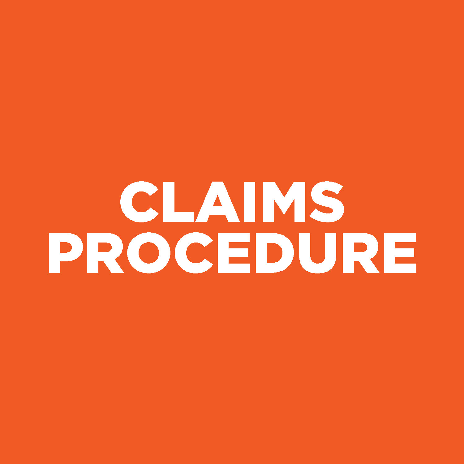 Claims Procedure