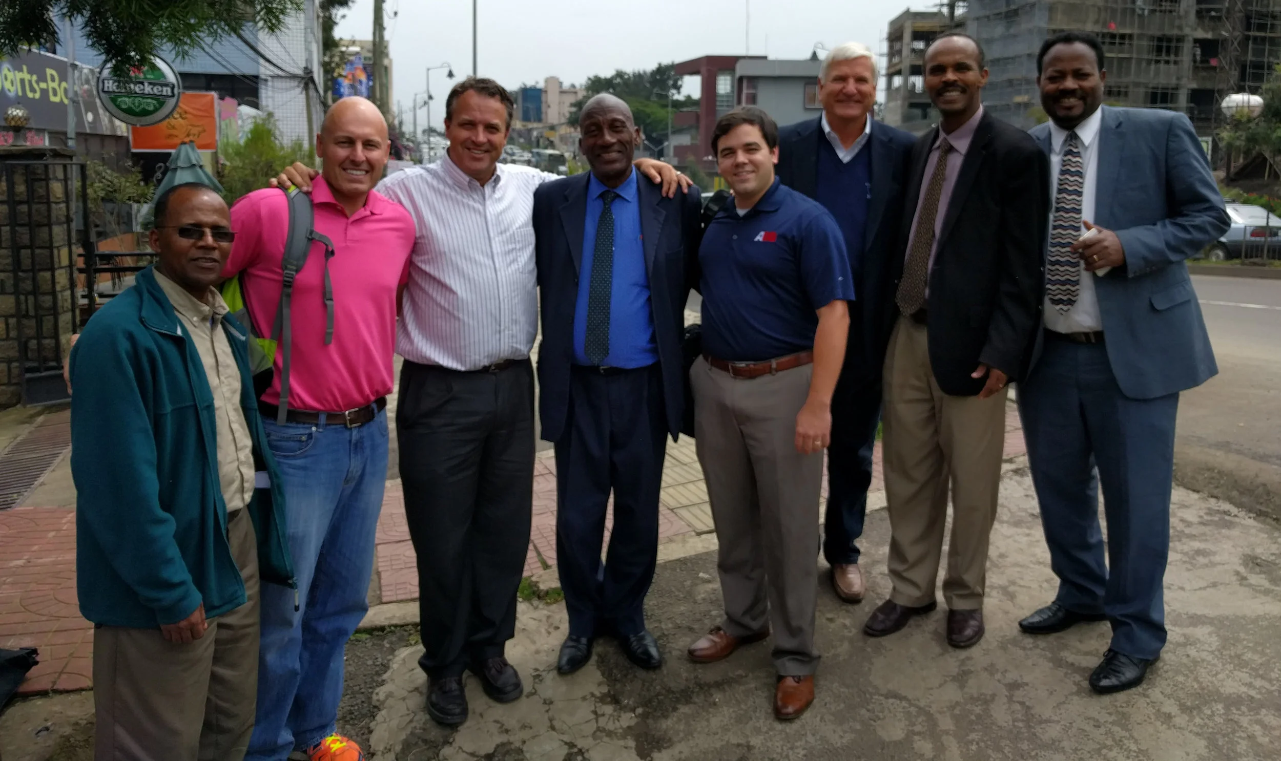 Representatives of Global Cross, EKHC, SIM, and AEG International in Addis Ababa in August 2016.