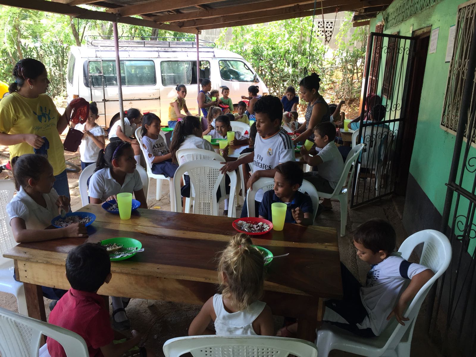 Lunch time at the feeding kitchen