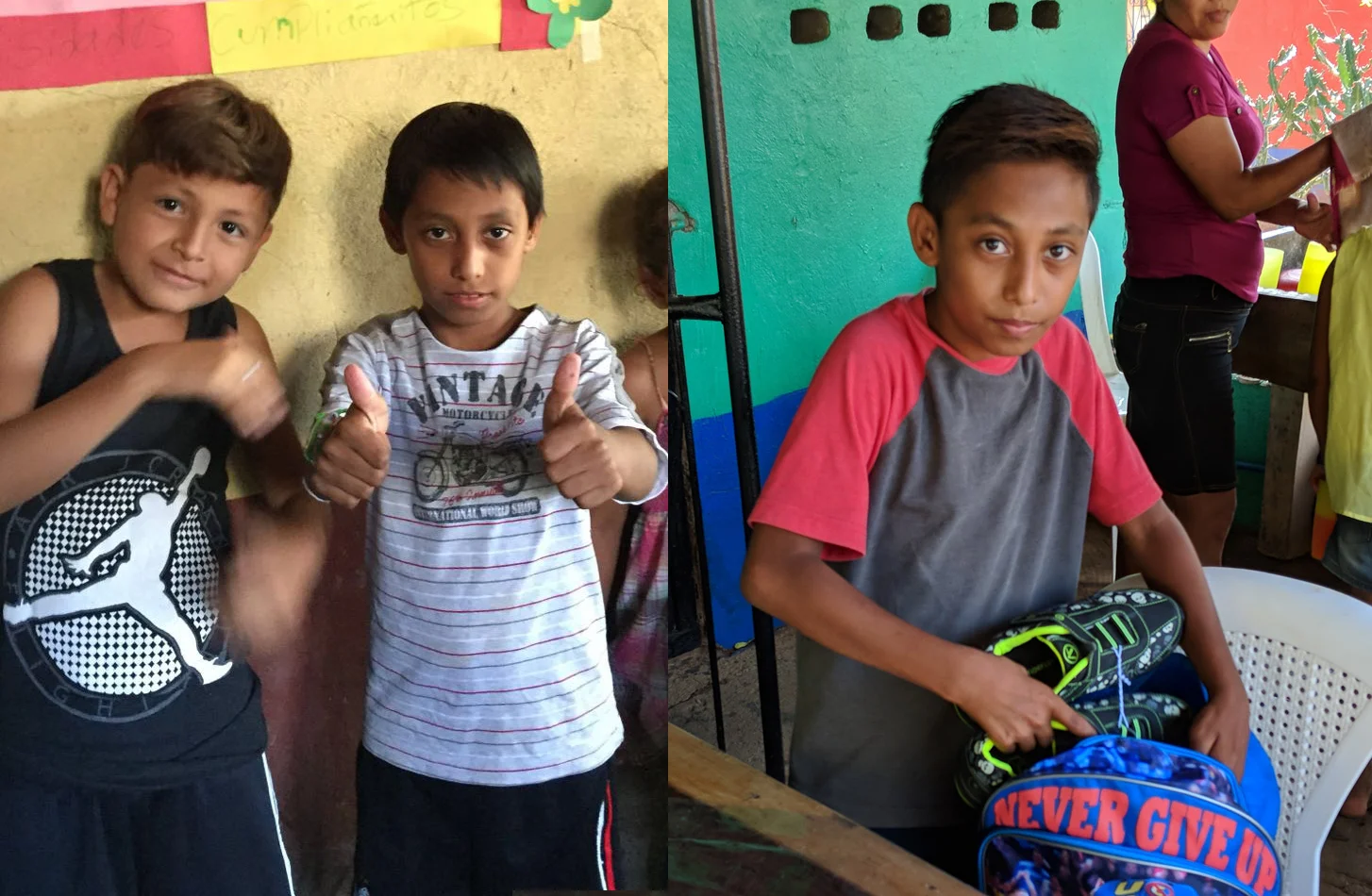 Juan David was 9 years old when he first came to the kitchen. He's 12 now.