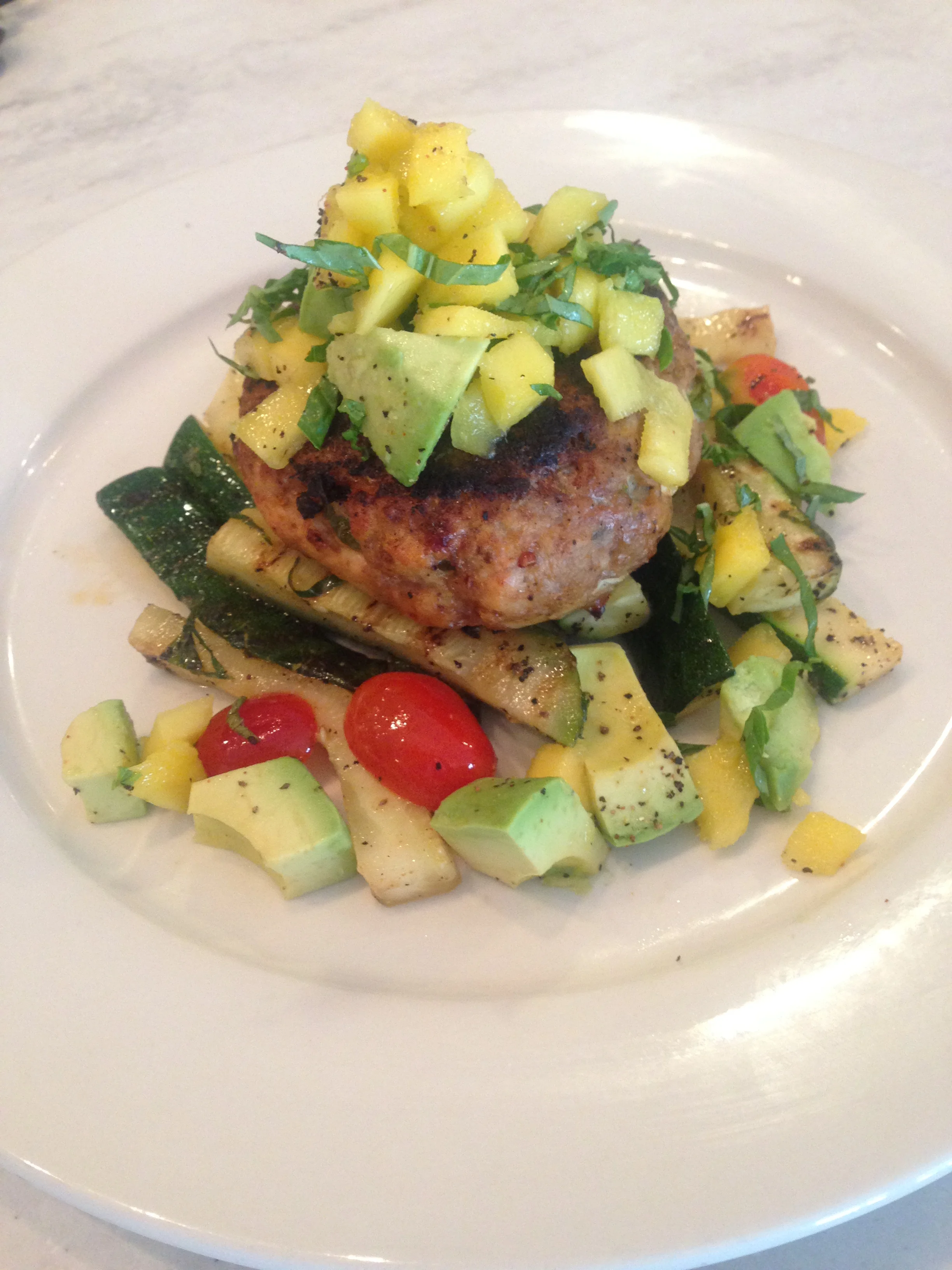 Paleo &amp; Keto Turkey Burgers with Avocado Salsa