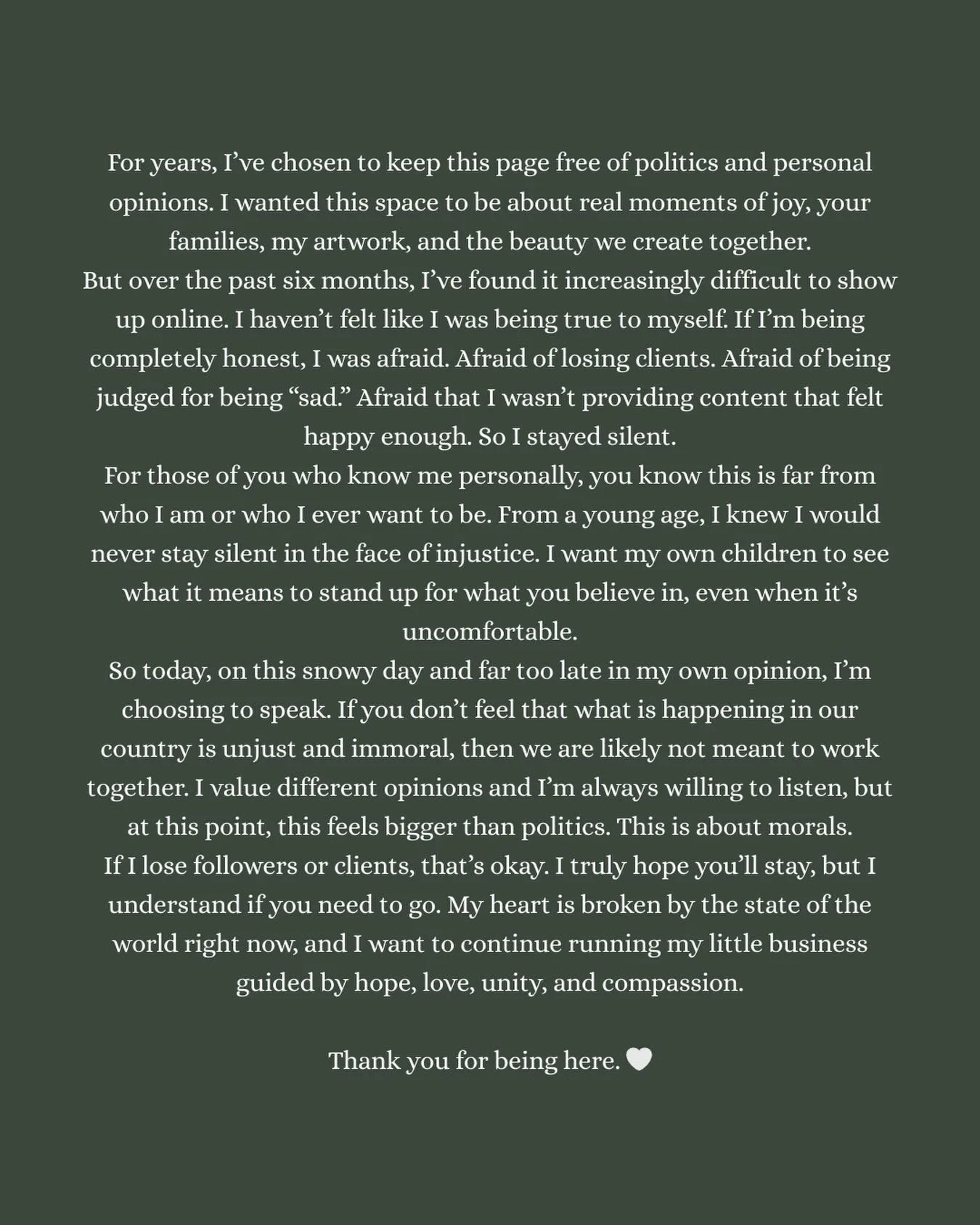 Thank you for being here &hearts;️