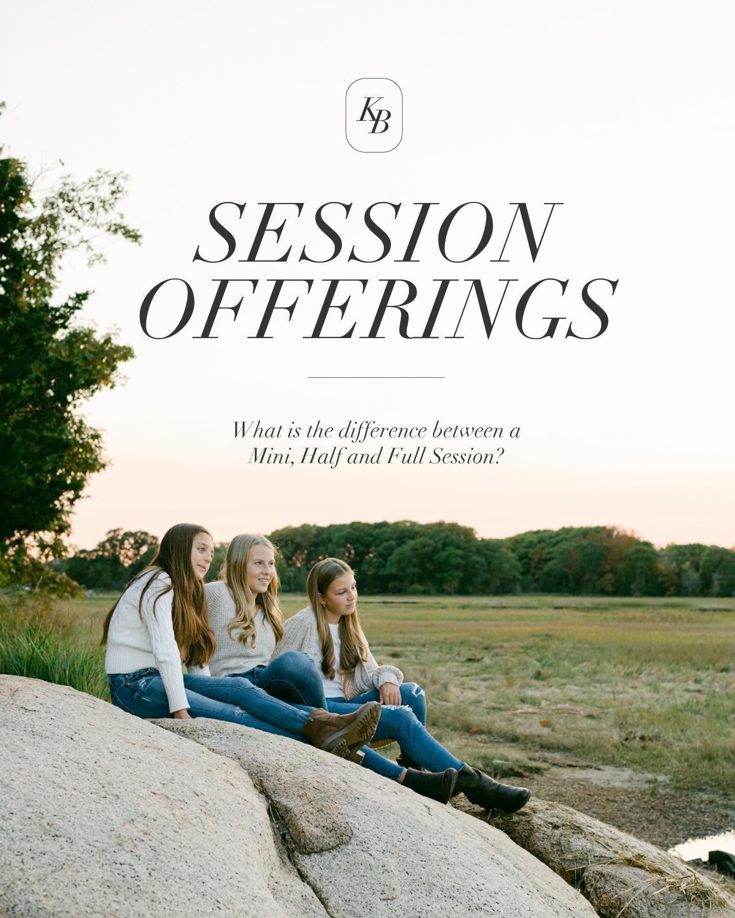 I often get asked about the differences between my session offerings, so I wanted to share a quick guide to help you find the right fit for your family. I offer three different session types, each thoughtfully designed to meet your family&rsquo;s uni