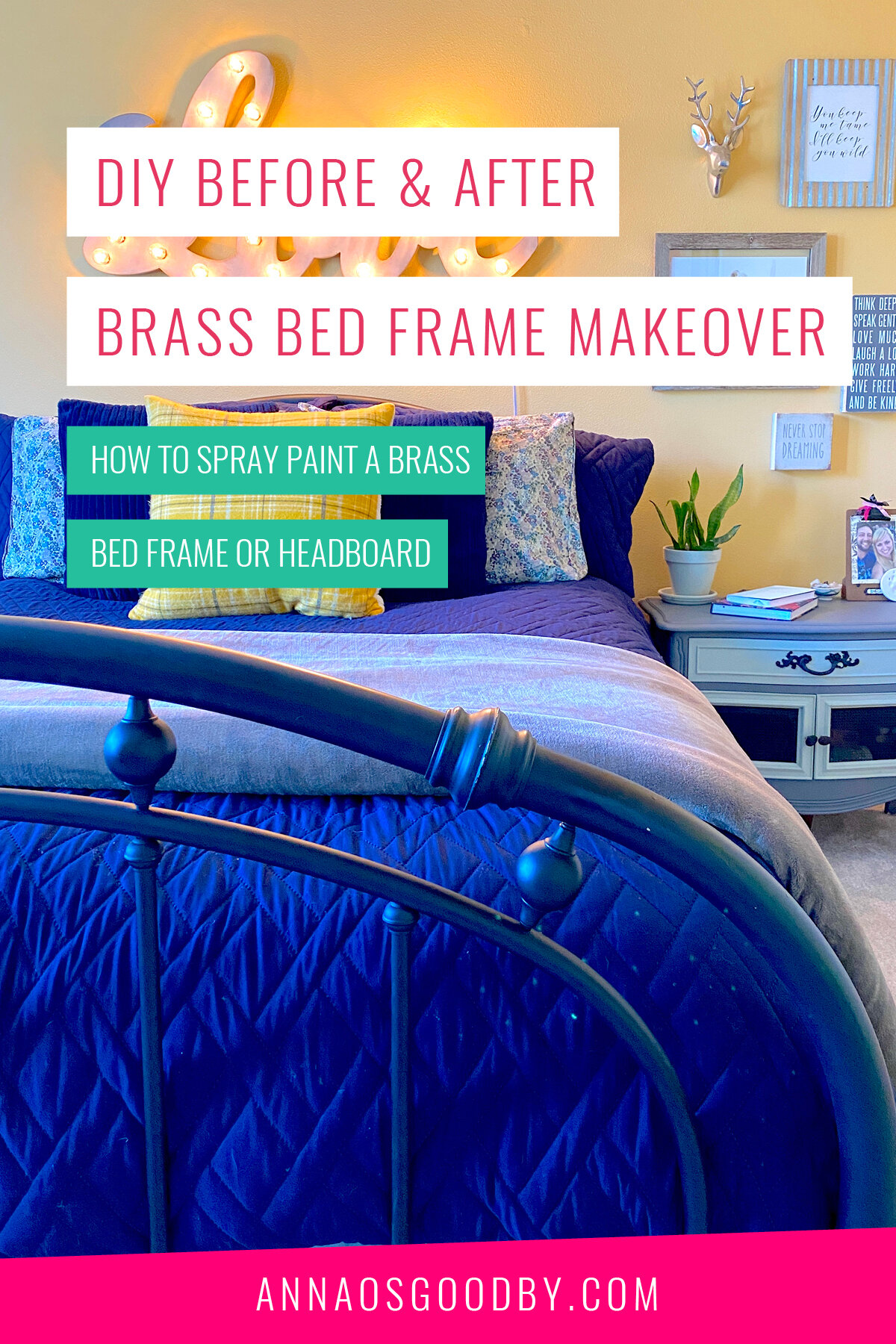 DIY Before and After :: Brass Bed Frame Makeover — Anna Osgoodby