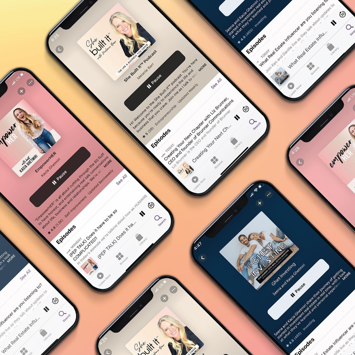 Podcast cover design party coming in hot! 💃🏻🪩🕺swipe through for a few of our fav podcast covers we worked on this summer!

Looking for some tips for designing your own? Here are some ways you can make the most of your cover design!

1️⃣ Keep text