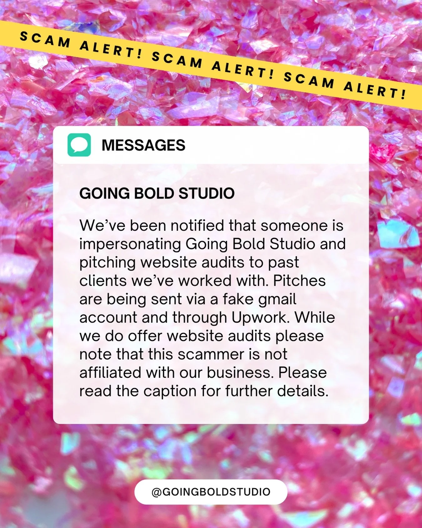 🚨 Scam alert! Someone is contacting past clients I&rsquo;ve worked with and soliciting website audits. File this under things I didn&rsquo;t think I&rsquo;d be dealing with this week&hellip; 🤦🏼&zwj;♀️ yikes.

Super thankful one of my clients reach