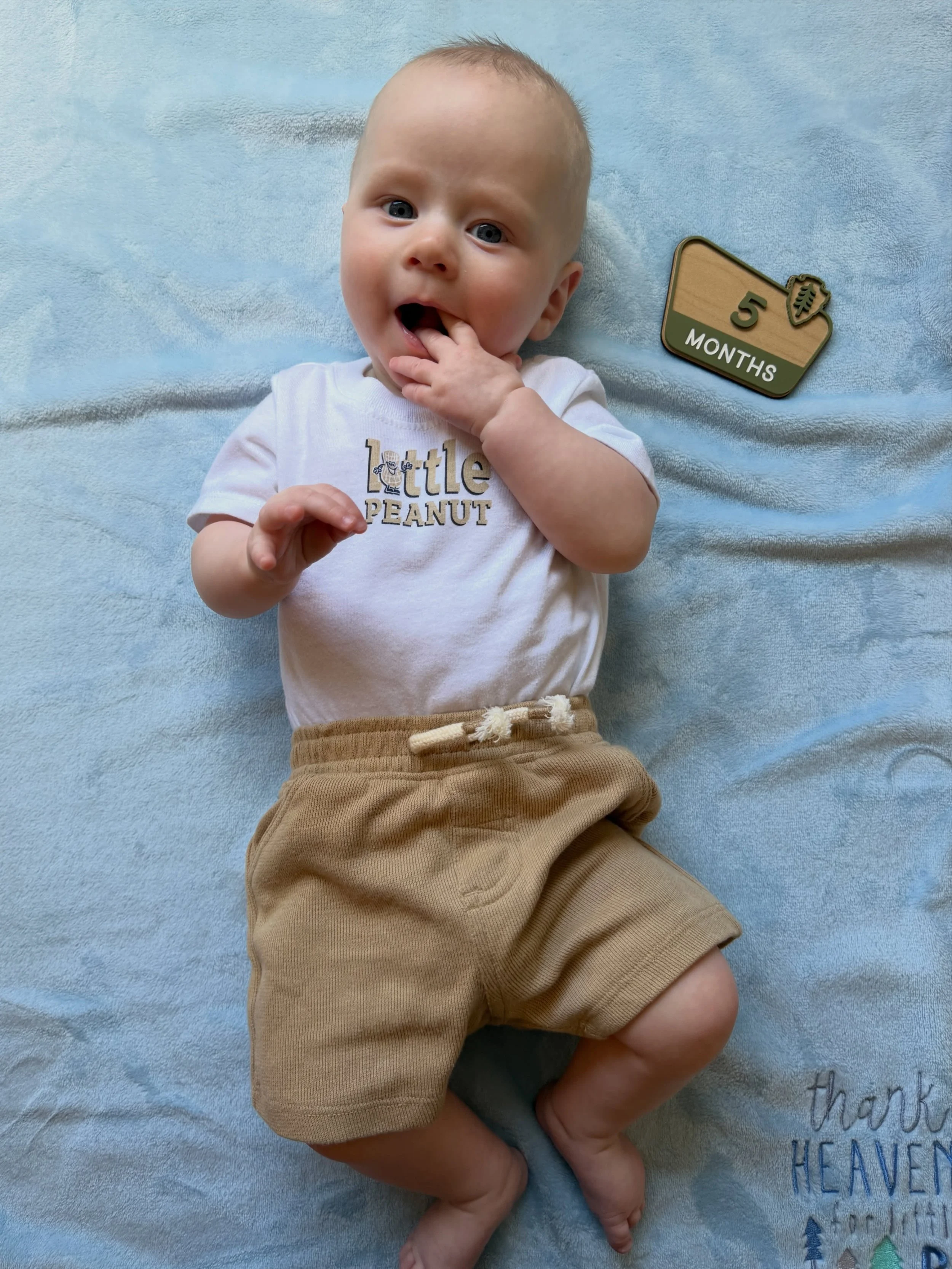 5 months with Baby Bennett! 

I feel like the months are flying by. This month felt like a big month too. Your little personality is really coming out and it&rsquo;s just so cute to watch. 🥰

This month you&rsquo;ve been working on mastering rolling