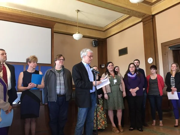 Mayor Cownie, ICA, and Other Community Partners announce progress toward ending veteran homelessness. Photo Credit: HUD Great Plains Field Office (via twitter)