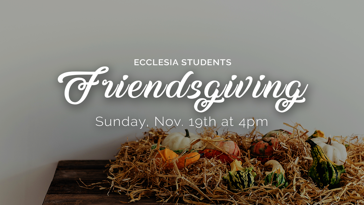 Students and their families are invited to share a meal with us on Sunday, November 19th at 4pm. We will meet in Firefly for some food and games. Childcare will be provided if needed. 