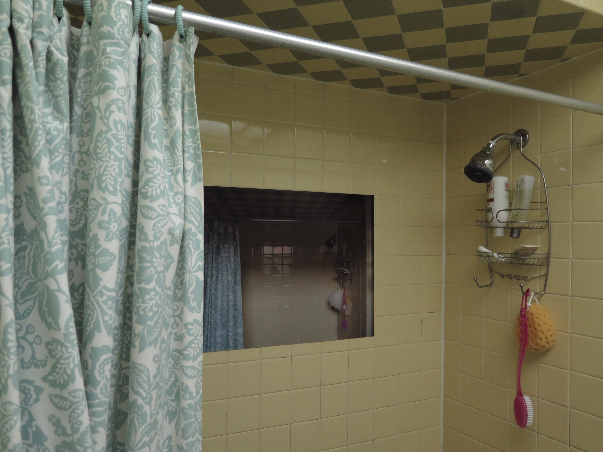 "Shower No. 1" by Laura Hinely for apARTment #1, which is the same bathroom on the other side of the wall that featured Beatrice Wolert's piece.