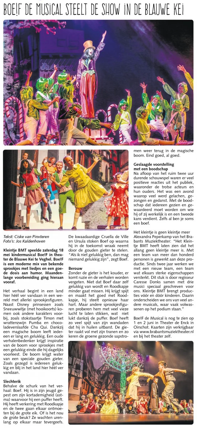 Boe!F de Musical steelt de show in De Blauwe Kei