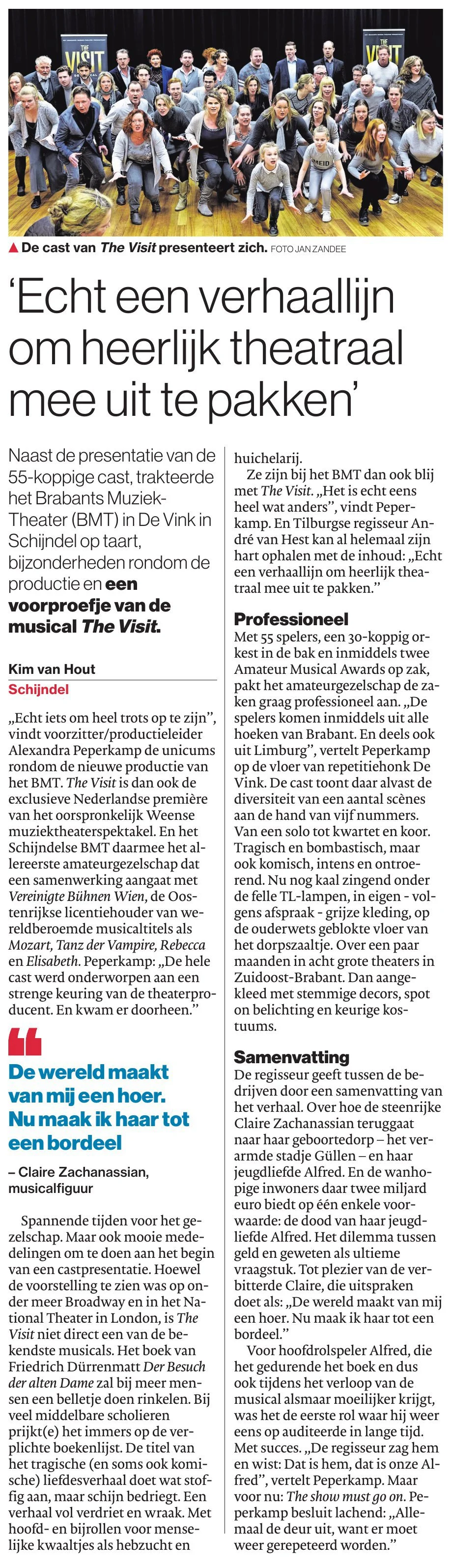 Echt een verhaallijn om heerlijk theatraal mee uit te pakken