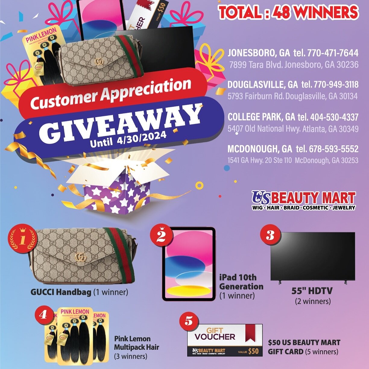 🎉The Giveaway is still on🎉

We have been getting so much entries in the past two weeks!! Thank you so much to everyone for participating!!

The giveaway is still on until end of April, so make sure to visit and receive a ticket to enter!!

#beauty 