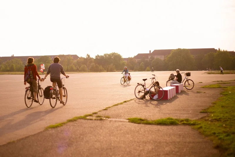 Riding off into the Berlin sunset
