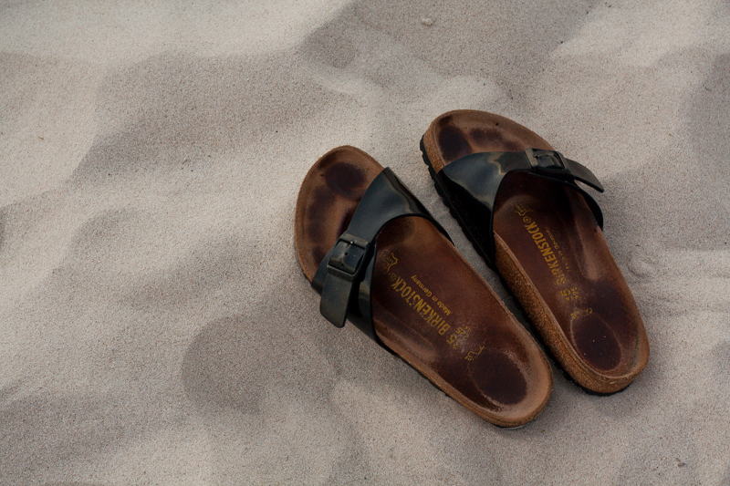 Just me and my sandals at Mullalloo beach. And a dolphin, as it happened.