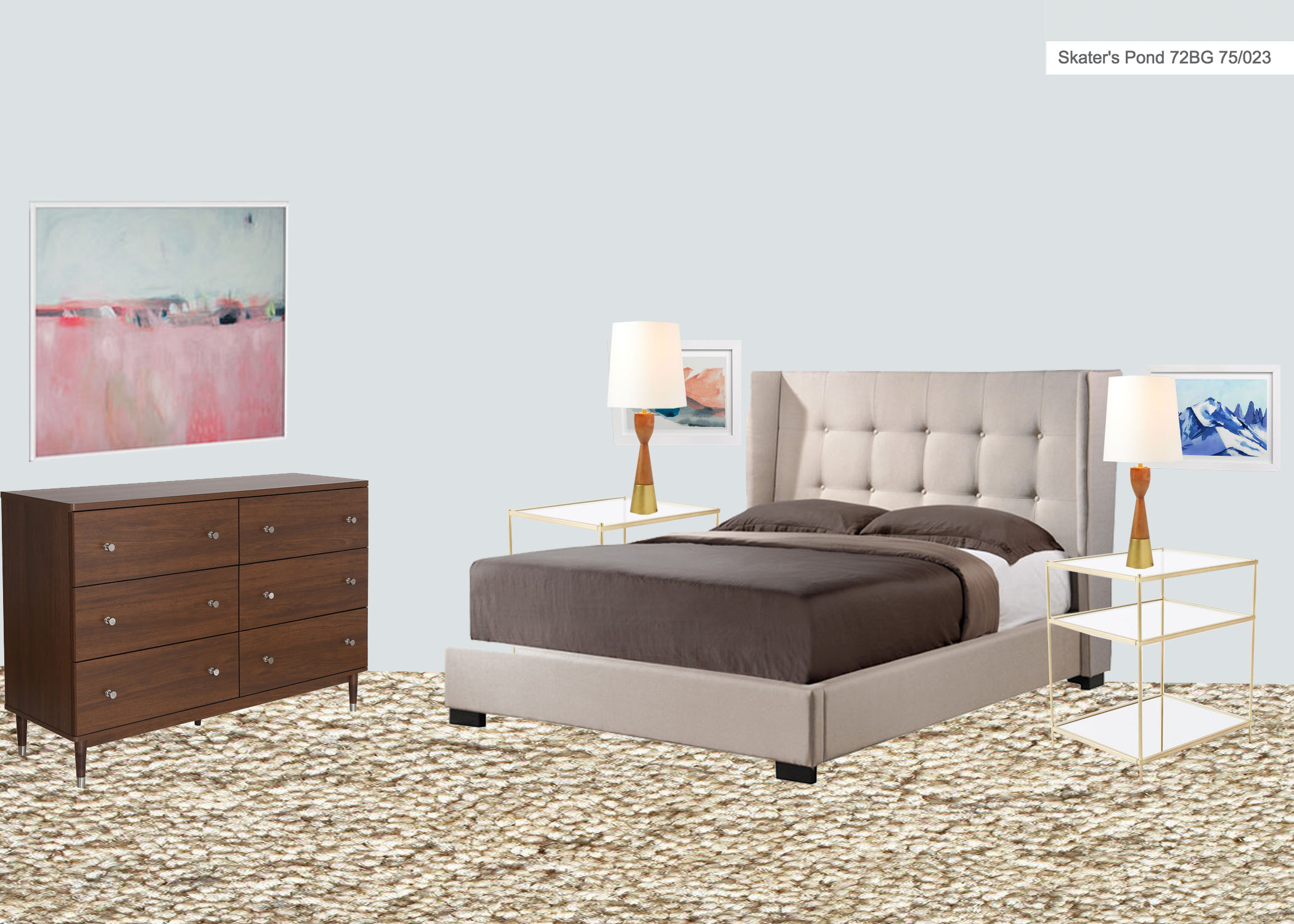 The wingback upholstered bed