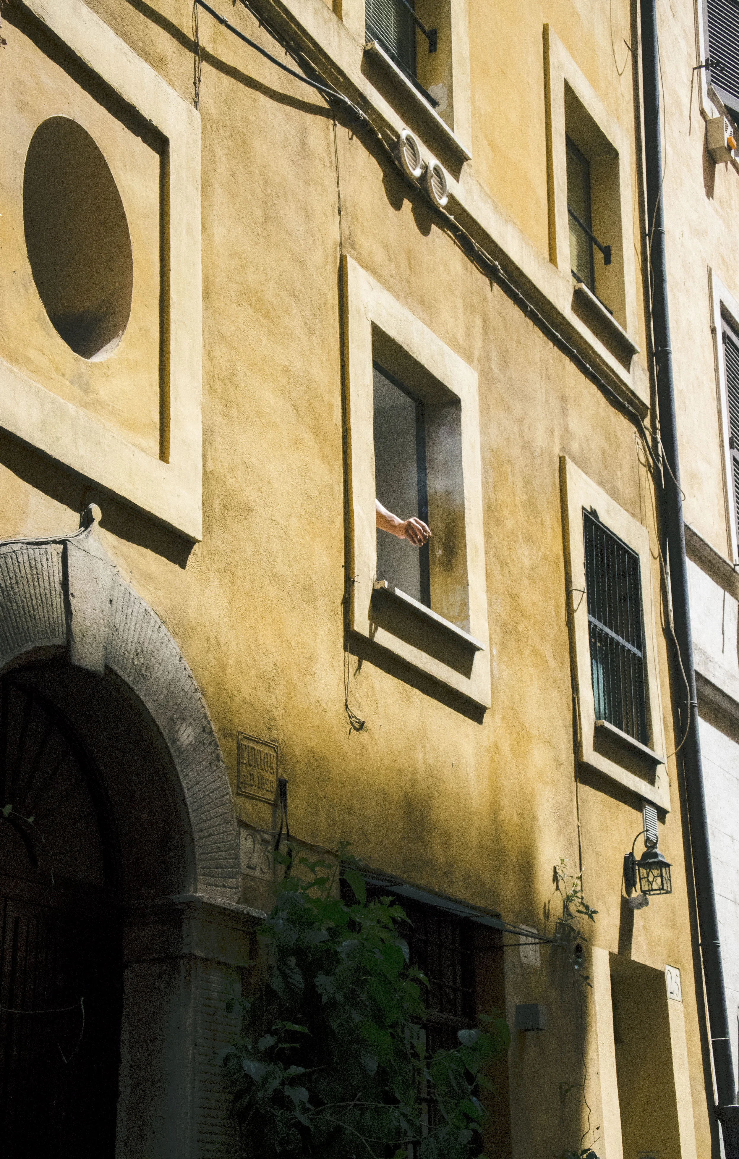 Wandering through the side streets of Rome, Italy