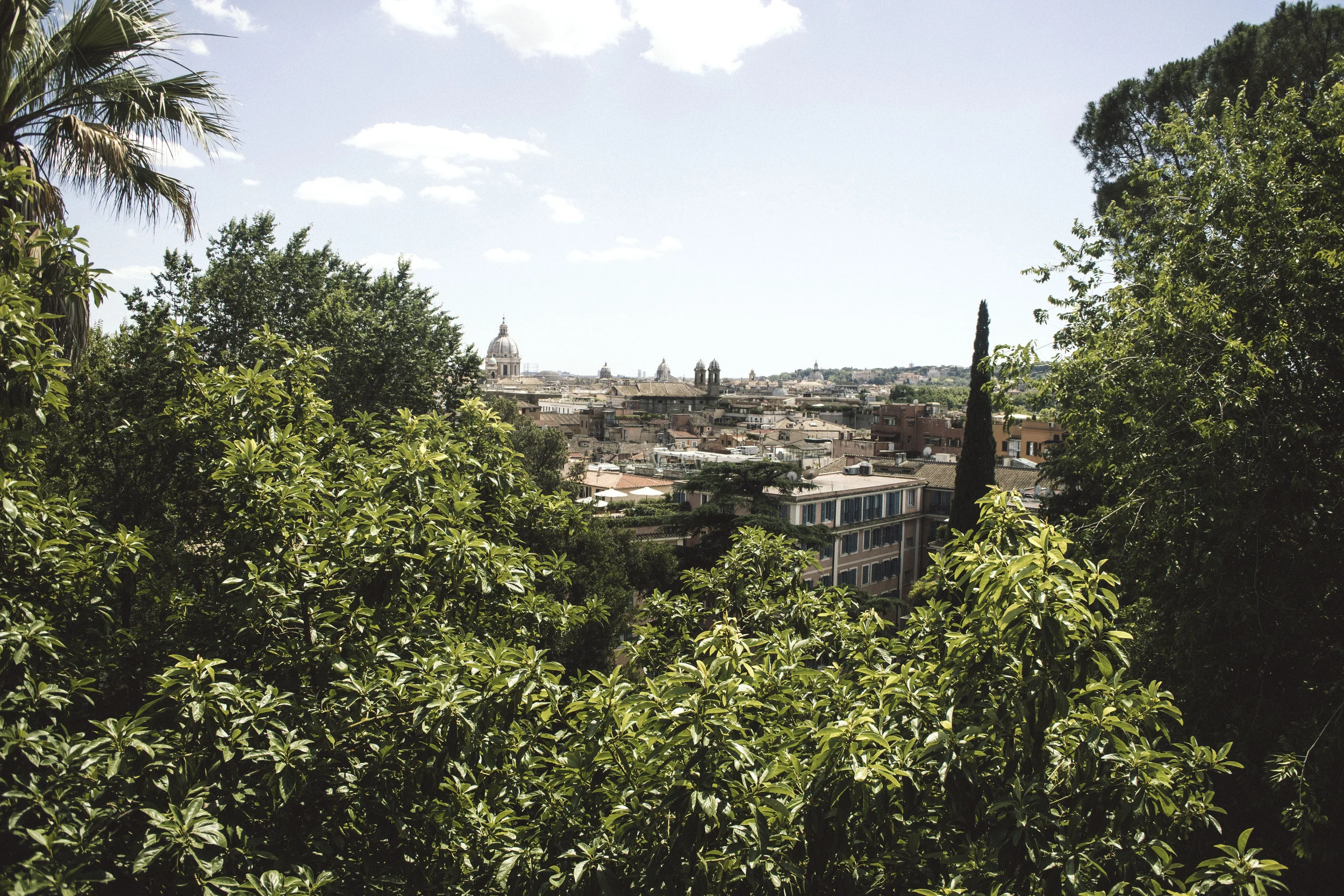A scenic view of Rome from Terrazza del Pincio