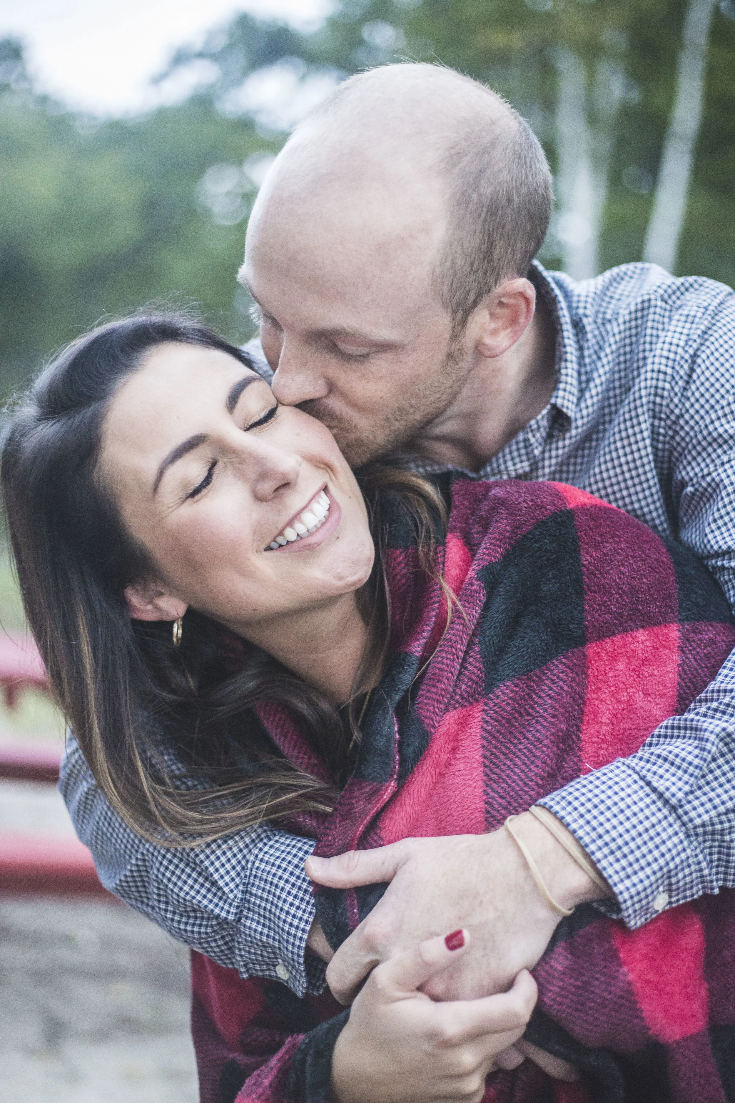 Amanda and Alex Engagement Session in Lyman, Maine