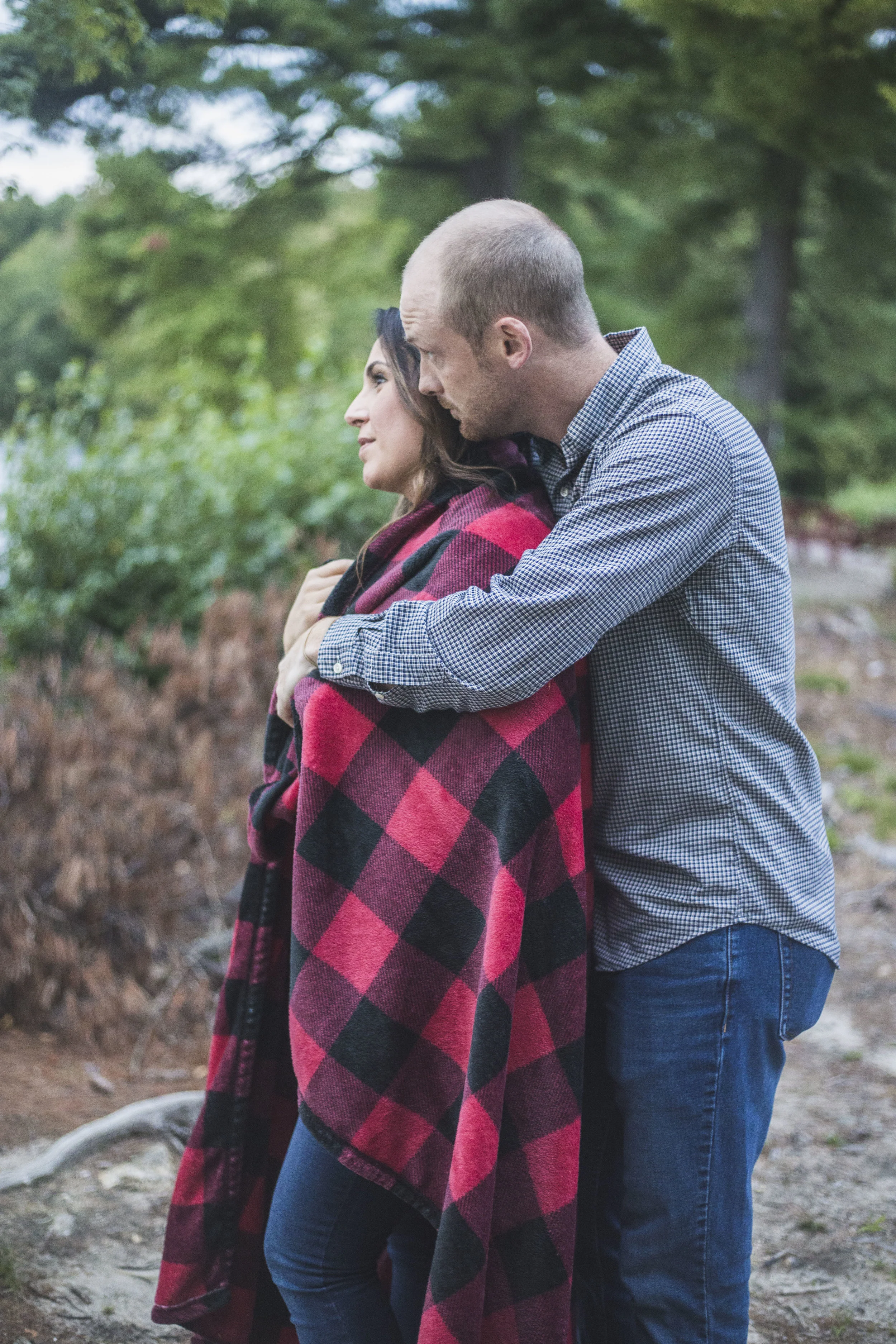 Amanda and Alex Engagement Session in Lyman, Maine