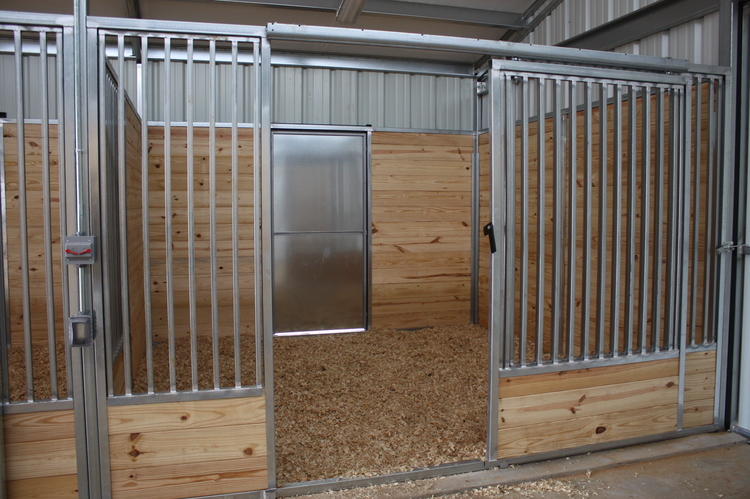 Moore's Custom Miniature Horse Stall (See Moore's Miniature Horse Barn HERE .)