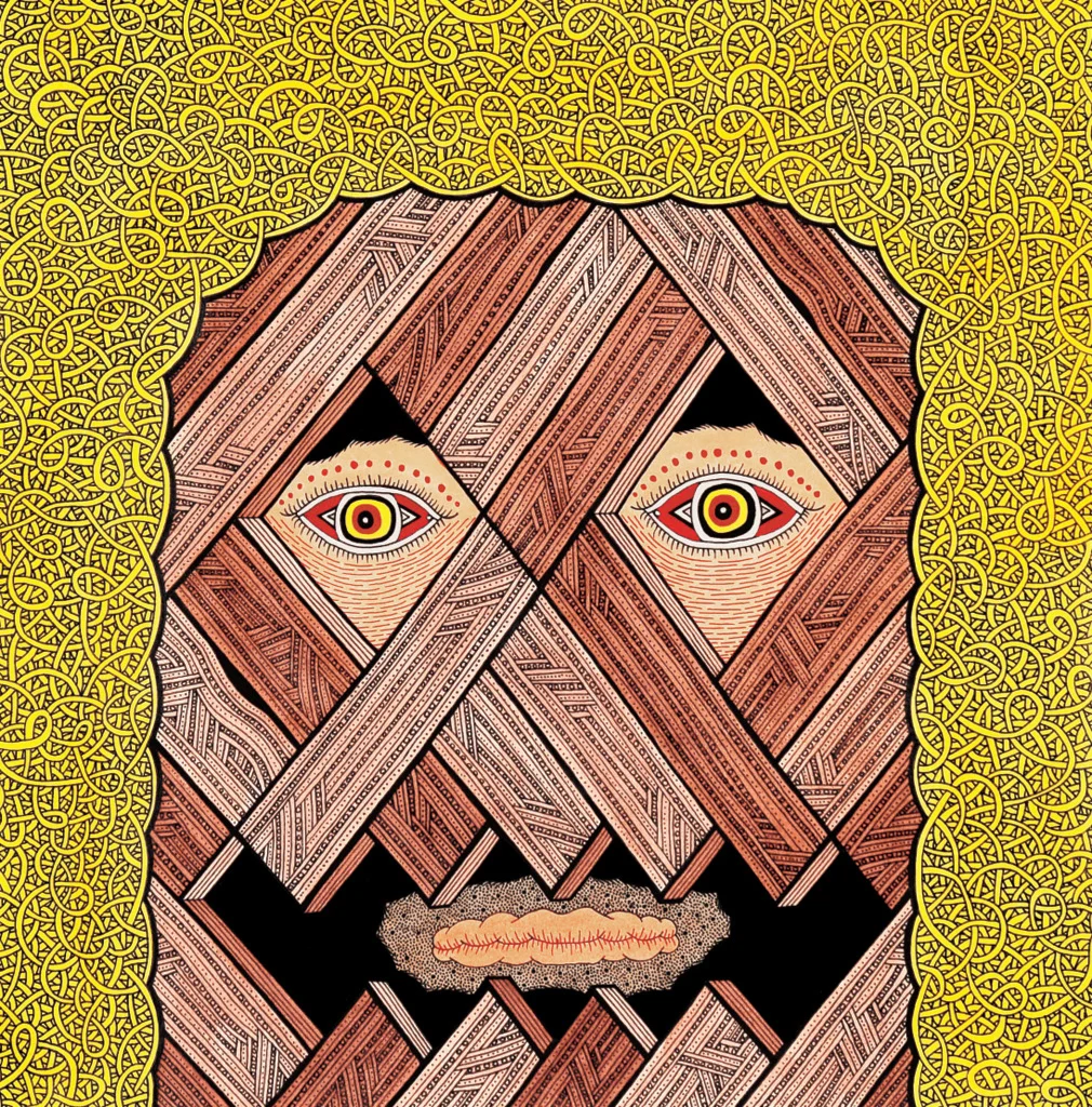 Shaman in Wooden Mask