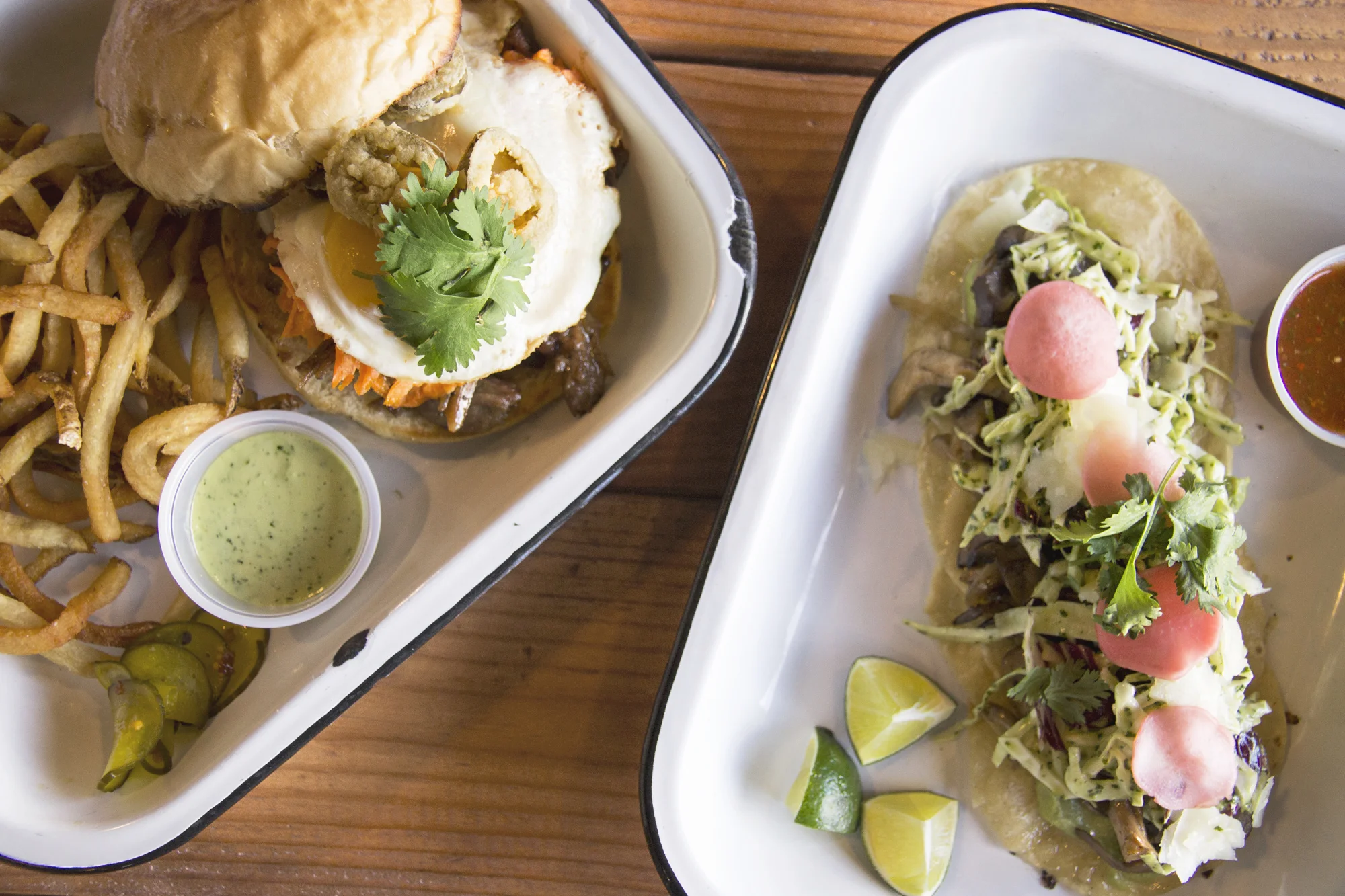 The Burger & Mushroom Tacos