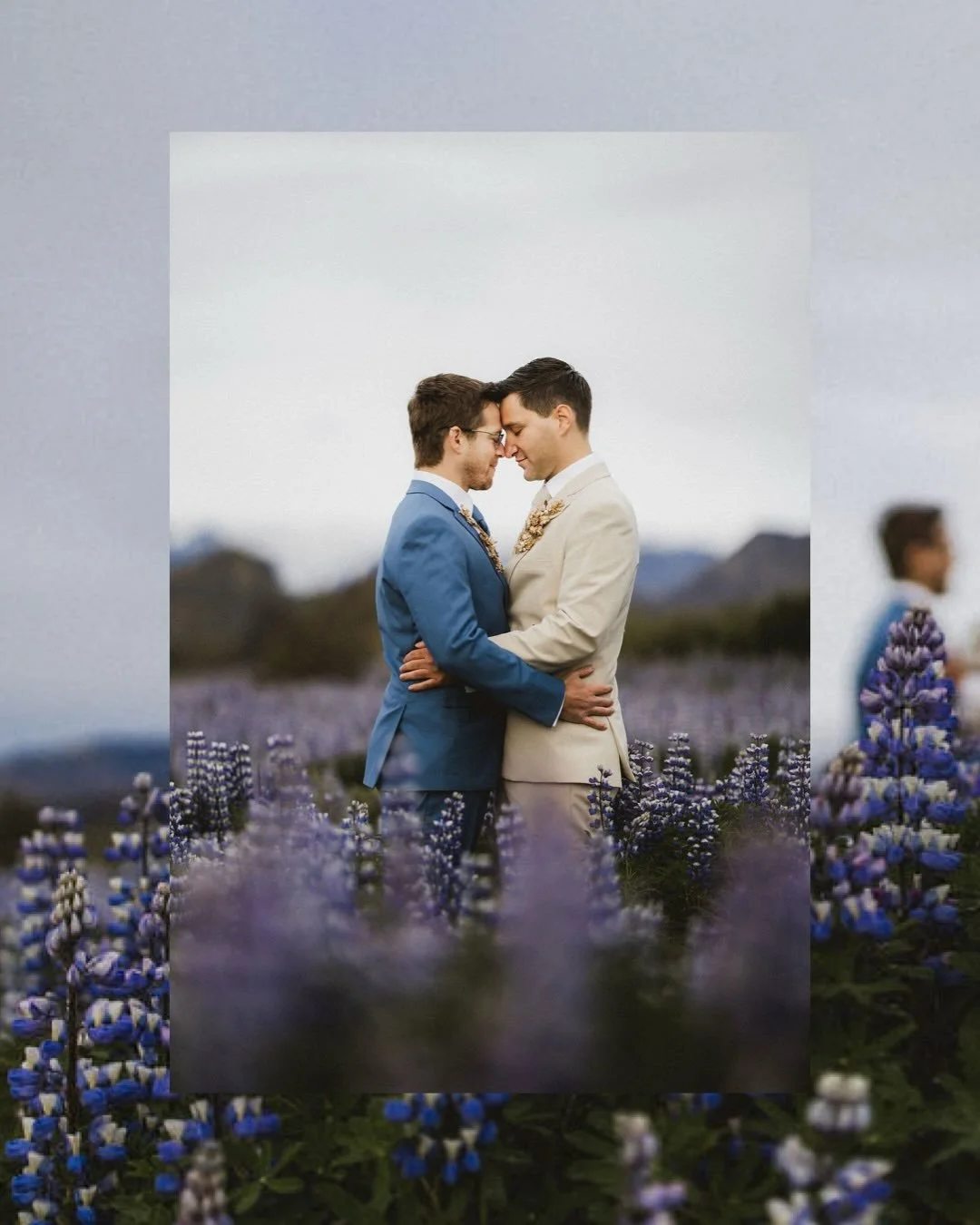 Two grooms, an intimate elopement in Iceland, and fields of lupines😍
This is what adventure elopement dreams are made of🌿💜

From standing together in the wild Icelandic landscape to exchanging vows surrounded by lupine fields, this elopement in Ic
