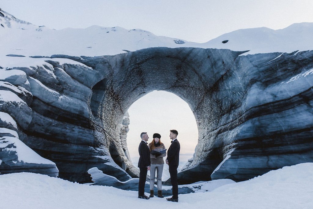 Zach & Christoph Katla Glacier, South Iceland December