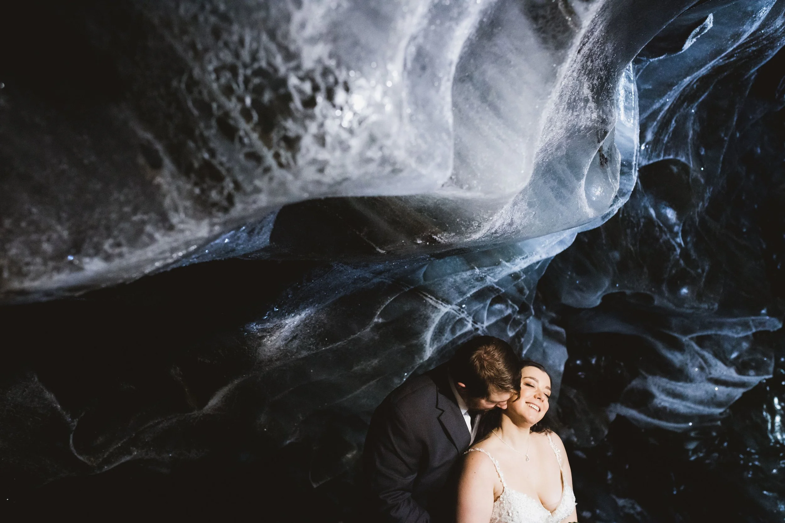 Glacier iceland wedding elopement