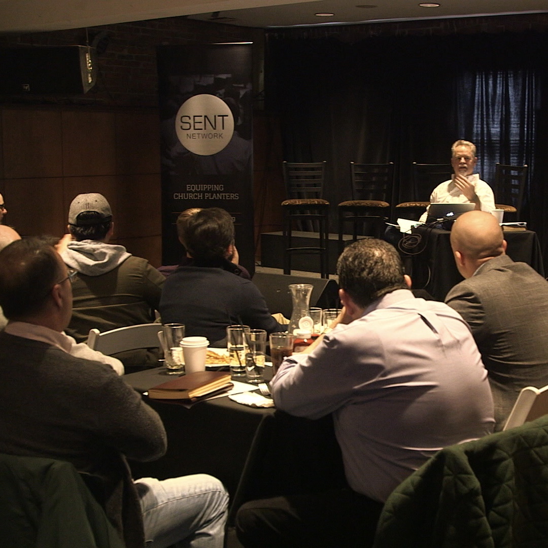 executive director mark mcGeever training church planters and pastors face-to-face.