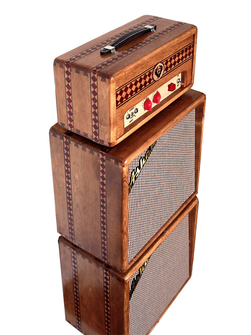 Ashen® Custom Boutique Bass and Guitar Cabinets-Ashen Stereo 3+3 Watts  Handwired Tube Guitar Amp Cabinet Set