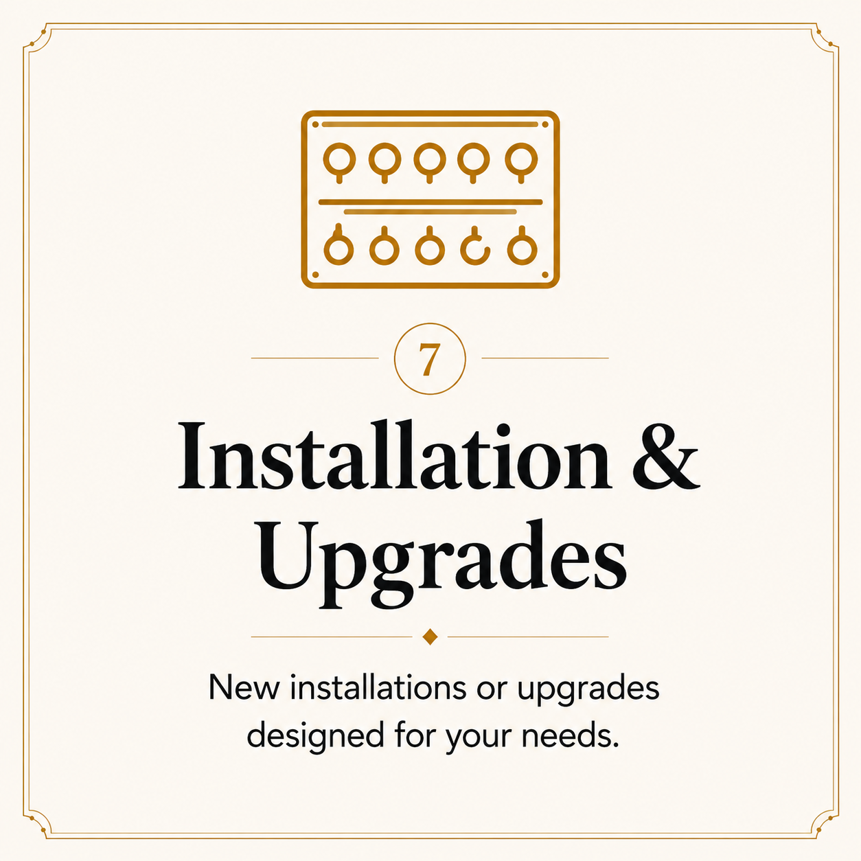 Sound system installation and upgrades