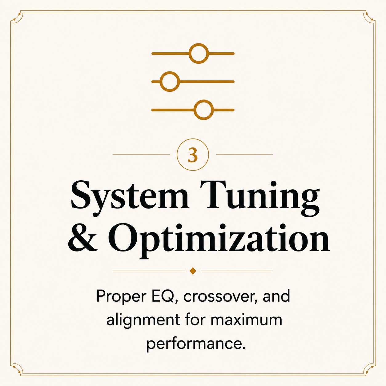 Sound system tunning and optimization