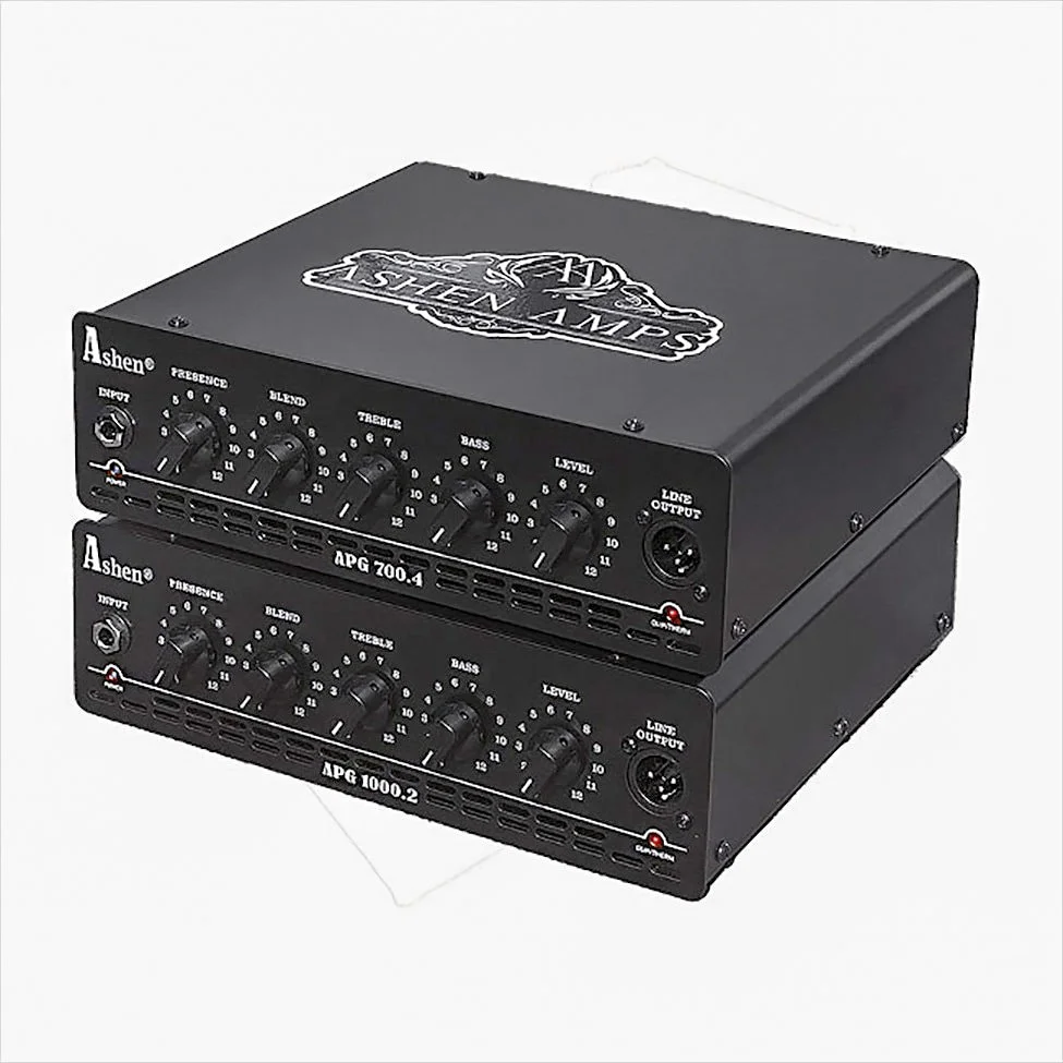 Ashen APG 700.4 and APG1000.2 bass amplifiers on top of each other