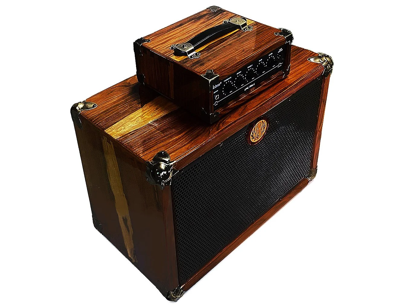 Ashen Custom Bass and Guitar Gear-Ashen Rosewood Prestige – Handmade 700W  Bass Amp & 1x12 Cab