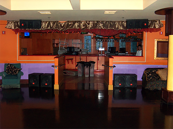 Small sound sustem designed for a mall restaurant
