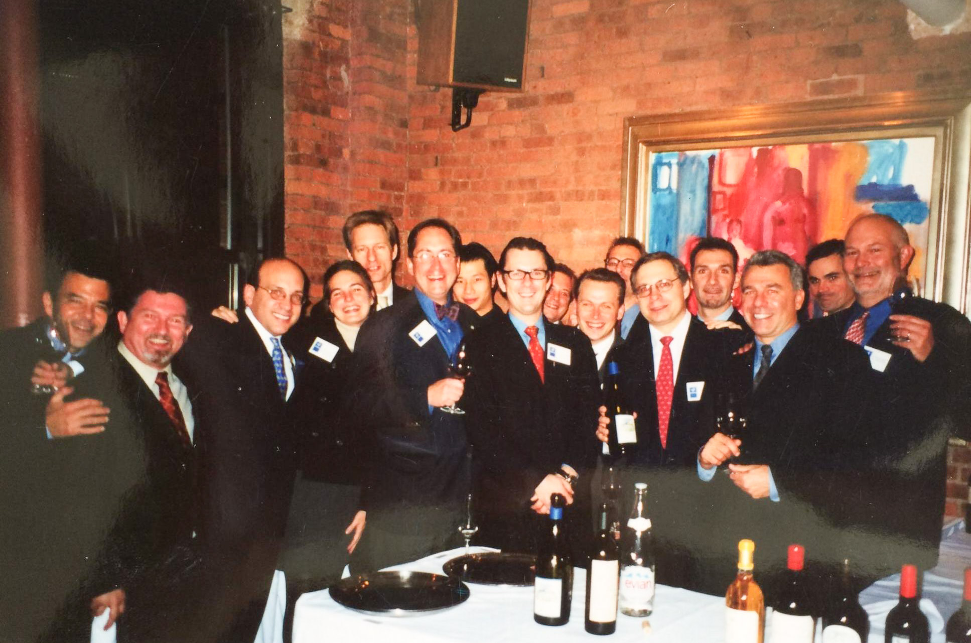 Stephen and Inez gather with other survivors and co-workers from Windows on the World, at a dinner held after 9/11.