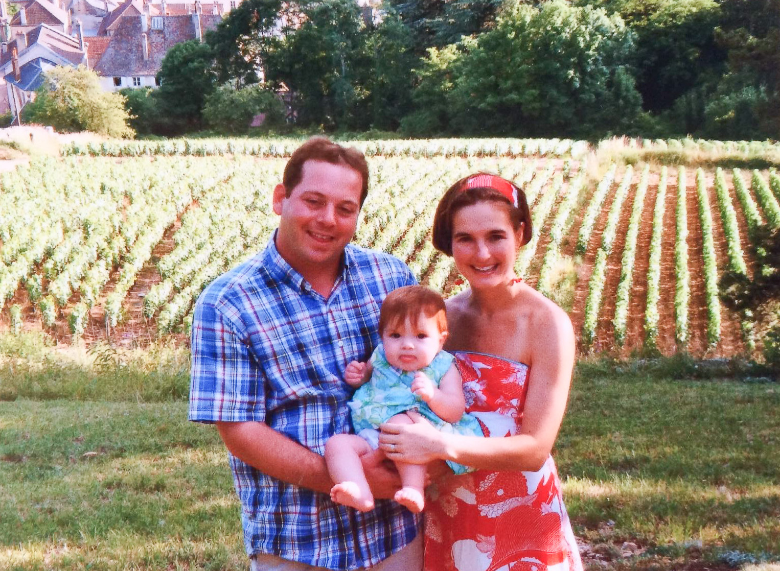 The couple took their daughter, Cynthia, on a trip to the Burgundy region of France. 