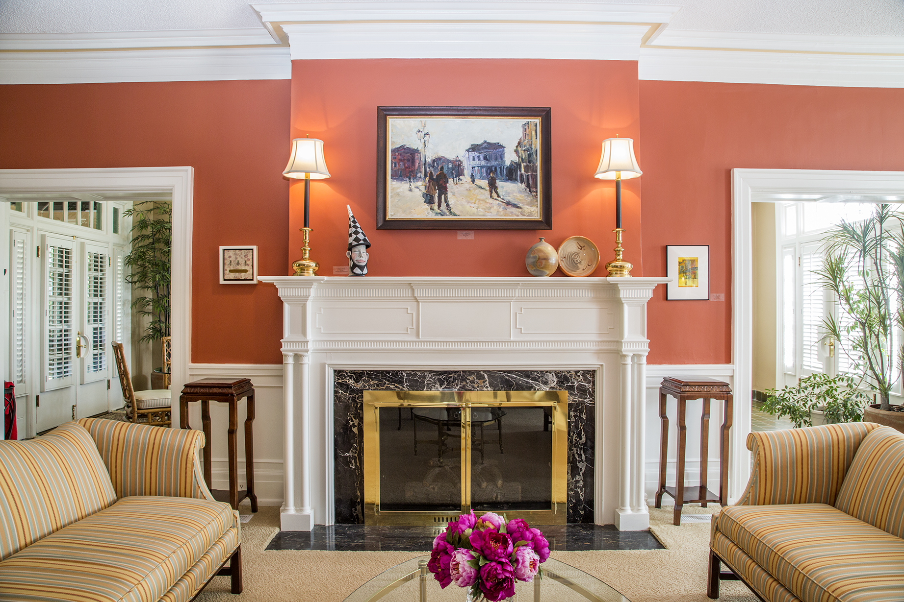 The mantel was handmade by Griffin Lumber Company of Goldsboro. 
